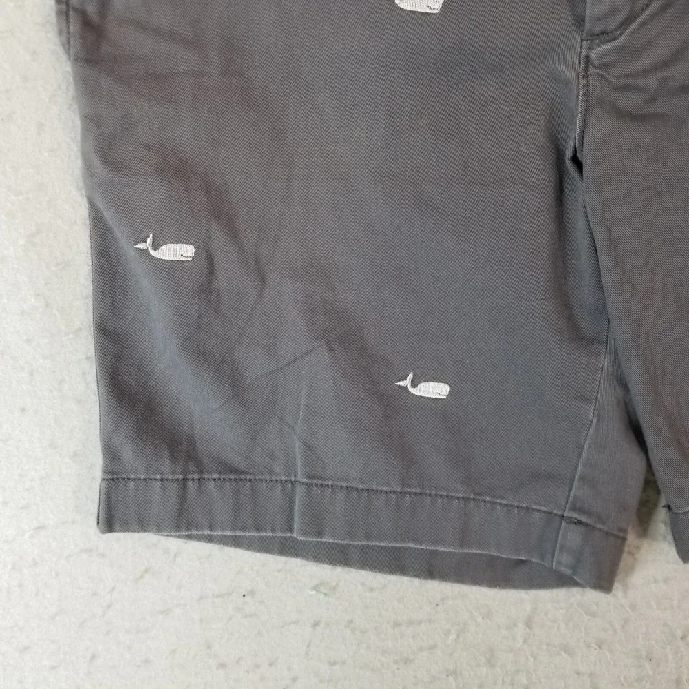 J Crew shorts men's 32x8 Gray cotton embroidered whales outdoor